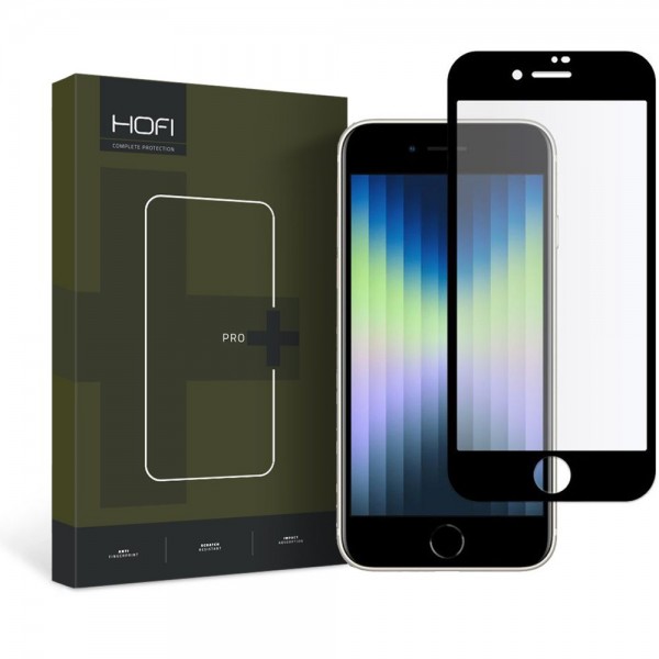 Hofi Pro+ Full Face Tempered Glass Μαύρο για iPhone SE 2022 / 2020 / 8 / 7