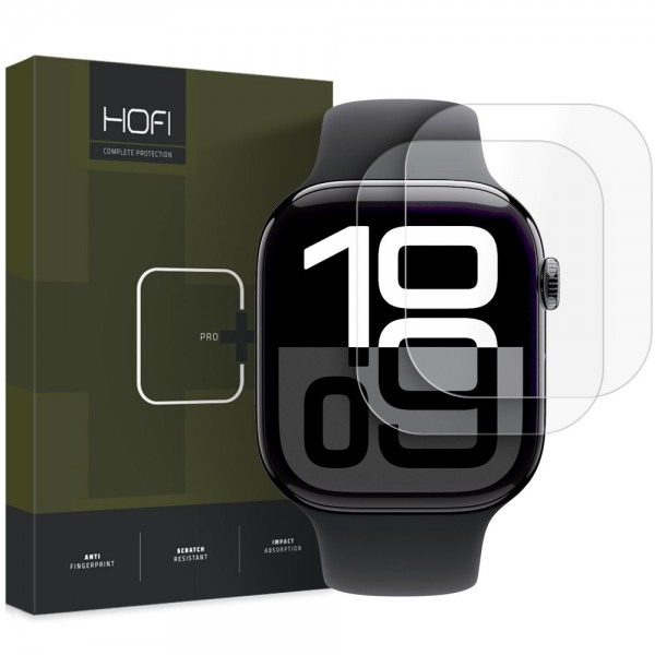 Hofi Hydroflex Pro+ Screen Protector σε Διάφανο χρώμα για Apple Watch 10 46mm, 2 pack