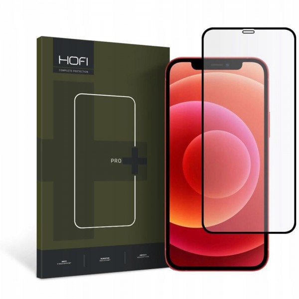 Hofi Premium Pro+ Tempered Glass Fullface Αντιχαρακτικό Γυαλί Οθόνης για iPhone 12 / 12 Pro Μαύρο