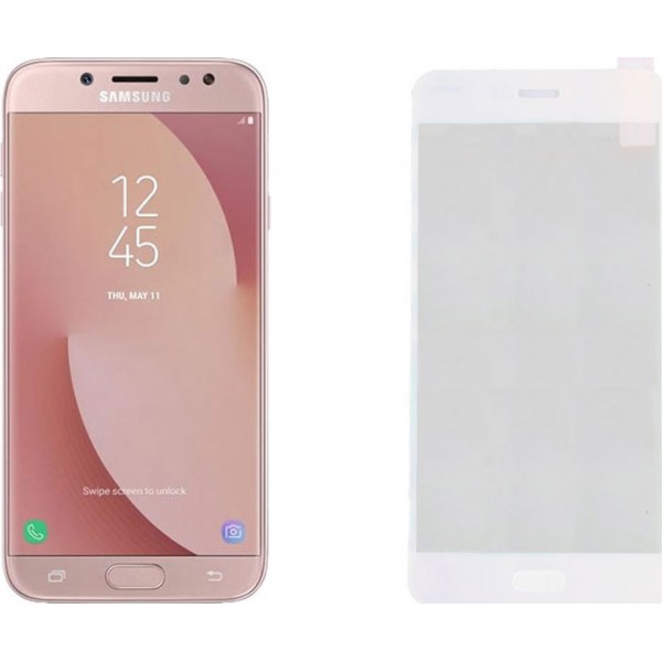 IDOL 1991 TEMPERED GLASS SAMSUNG J730 2017 5.5" 9H 0.25mm SPECIAL WHITE, Edge Glue, 2.5D, FULL COVER