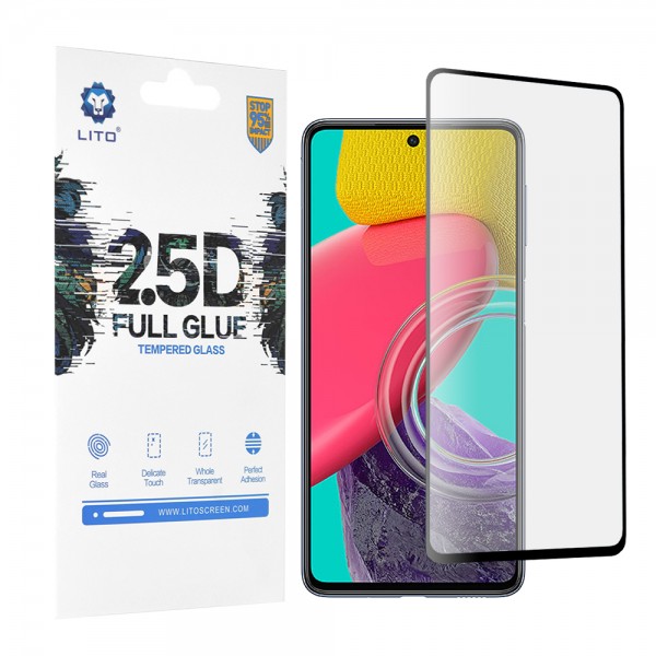 Lito - 2.5D FullGlue Glass - Samsung Galaxy M53 5G - Black