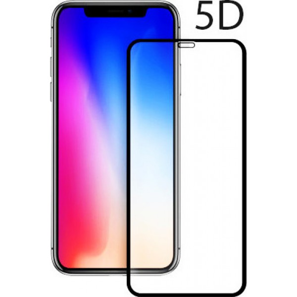 Tempered Glass 5D Full Glue για iPhone XS, Black, POWERTECH|TGC-0239