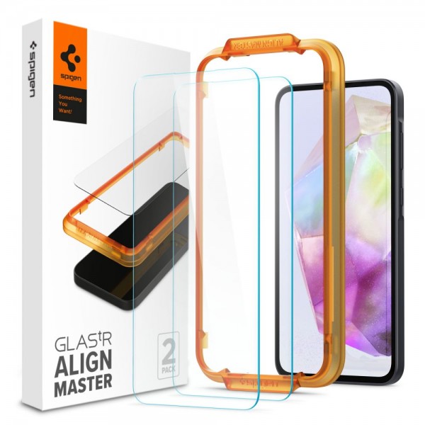 Spigen Glas.tR Align Master 2τμχ, Clear, για  Samsung Galaxy A35 5G, AGL07772