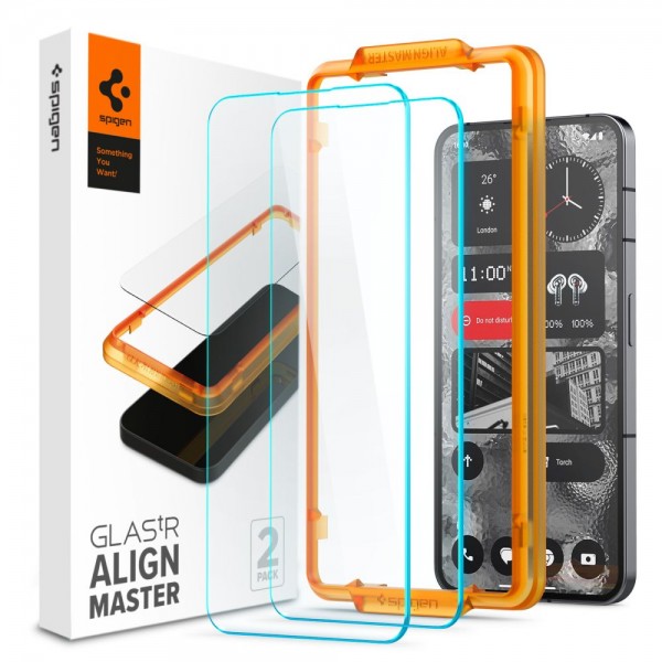Spigen AlignMaster GLAS.tR Tempered Glass 2τμχ για το Nothing Phone 2, AGL06981