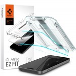 Spigen EZ FIT GLAS.tR Tempered Glass 2τμχ Clear, για το Apple iPhone 15
