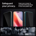 Spigen - Glas.tR EZ-FIT (2 pack) - iPhone  17 / 17 Pro / 16 Pro - Privacy, AGL07929
