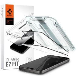 Spigen® Προστατευτικό τζάμι Ez Fit (2 Pack) για το iPhone 15 Pro Black, AGL06893