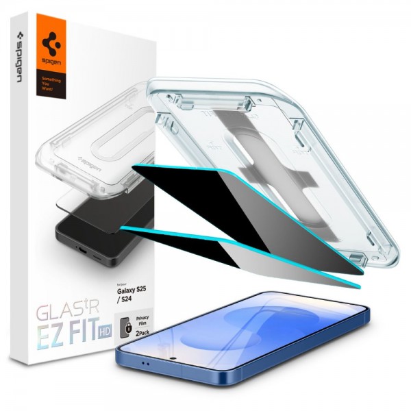 Spigen EZ FIT GLAS.tR Tempered Glass 2τμχ για Samsung Galaxy S24 / S25 Privacy, AGL09308