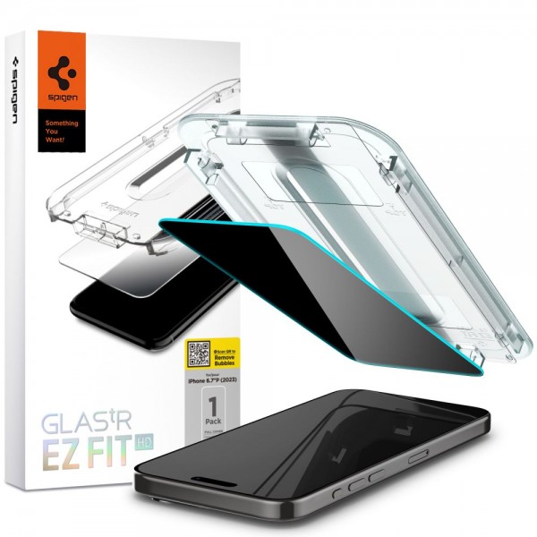 Spigen Tempered Glass 1τμχ Privacy για το iPhone 15 Pro Max, AGL07118