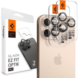 Spigen Optik Pro Ez Fit 2τμχ Προστασία Κάμερας Tempered Glass Desert Titanium  για το iPhone 14 PRO / PRO MAX / 15 PRO / PRO MAX / 16 PRO / PRO MAX 