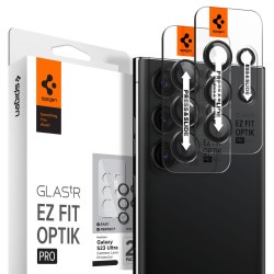 Spigen EZ Fit OPTIK.TR 2pcs Προστασία Κάμερας Tempered Glass Black για το Galaxy S23 Ultra
