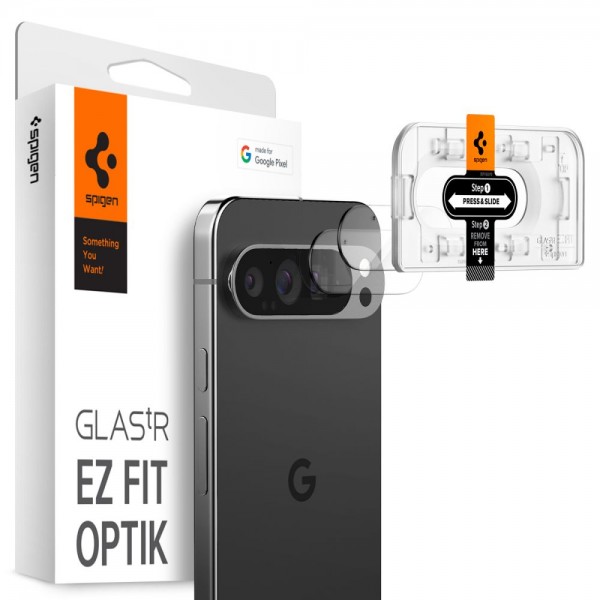 Spigen Optik.Tr Ez Fit 2τμχ Προστασία Κάμερας Tempered Glass, Διαφανές, για το Google Pixel 9 Pro