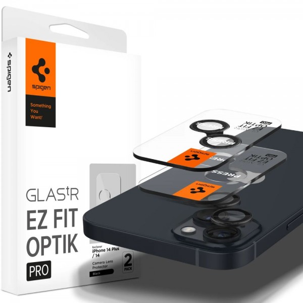 Spigen Optik.Tr Ez Fit Προστασία Κάμερας Tempered Glass για το iPhone για το iPhone 14 / 14 Plus  /15 / 15 Plus 