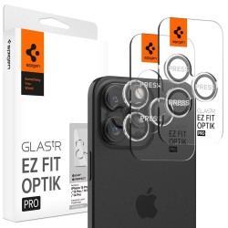 Spigen Optik.Tr Ez Fit 2τμχ Προστασία Κάμερας Tempered Glass  Crystal Clear για το iPhone 14 PRO / PRO MAX / 15 PRO / PRO MAX / 16 PRO / PRO MAX