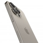 Spigen Optik.Tr Ez Fit 2τμχ Προστασία Κάμερας Tempered Glass Natural Titanium  για το iPhone 14 PRO / PRO MAX / 15 PRO / PRO MAX / 16 PRO / PRO MAX 
