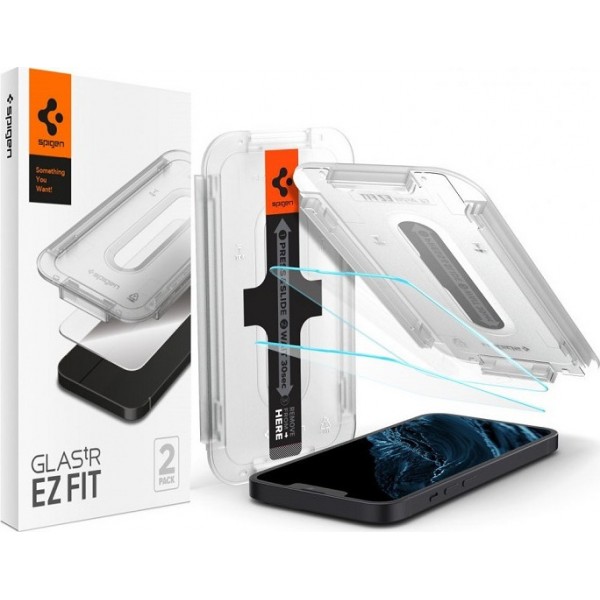 Spigen EZ FIT GLAS.tR SLIM 2 τμχ Tempered Glass για iPhone 13 mini Spigen EZ FIT GLAS.tR SLIM 2 τμχ Tempered Glass για iPhone 13 mini