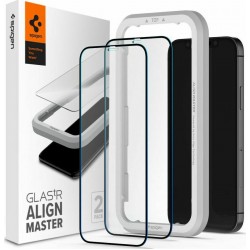 Spigen GLAS.tR ALIGNmaster Full Face Tempered Glass Black x2 Pro για iPhone 13 / 13 Pro / 14 / 16e / 17e|AGL03387