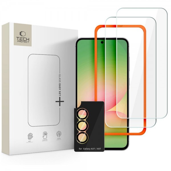 Tech-Protect Easy Set+ Tempered Glass 3τμχ για το Samsung Galaxy A57 5G, clear Tech-Protect Easy Set+ Tempered Glass 3τμχ για το Samsung Galaxy A57 5G, clear