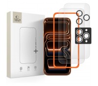 Tech-Protect Easy Set+ Σετ Προστασίας Οθόνης & Κάμερας για iPhone 17 Pro / 16 Pro (2x Tempered Glass + 1x Camera Lens Protector)