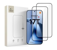 Tech-protect Glass Fit+ Tempered Glass 2-pack Xiaomi 17t Black
