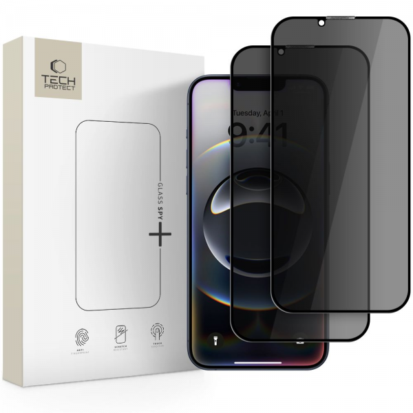 Tech-Protect Glass SPY+ Privacy Tempered Glass 2 Pack για iPhone 16e / 14 / 13 / 13 Pro