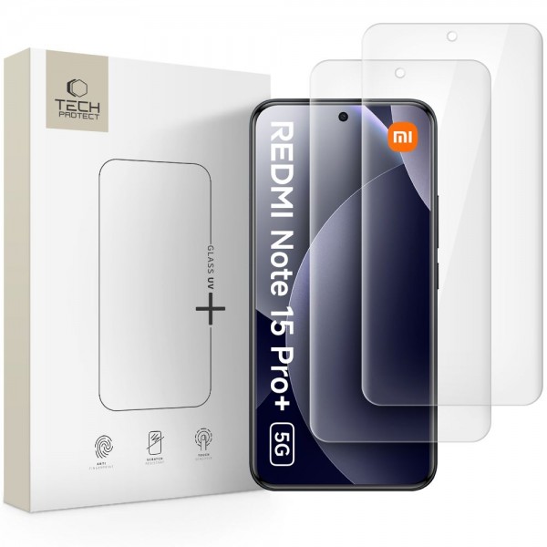 Tech-Protect Glass UV 2-Pack Tempered Glass για Xiaomi Redmi Note 15 Pro+ / poco M8 Pro 5G
