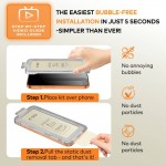 Tech-Protect Quick Set+ Tempered Glass 2τμχ Μαύρο για iPhone 13 / 13 Pro / 14 / 16E