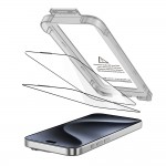 Tech-Protect Quick Set+ 2-Pack Tempered Glass για iPhone 15 Pro Μαύρο