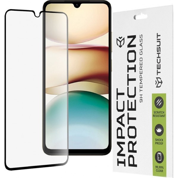 Techsuit Full Glue Full Face Tempered Glass Μαύρο για Xiaomi Redmi A5