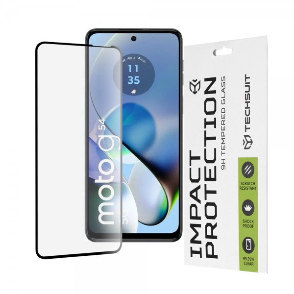 TechSuit 111D Full Cover Full Glue Γυαλί Προστασίας για Motorola Moto G64, G54 και G14