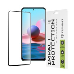 Techsuit 111D Full Cover Full Glue Tempered Glass για Xiaomi Redmi Note 10/10S/Poco M5s Μαύρο