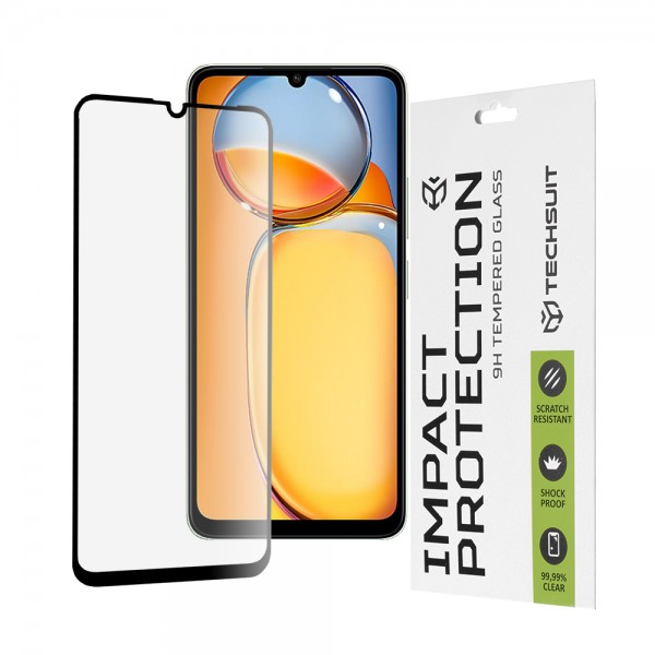 Techsuit 111D Full Cover Tempered Glass για Xiaomi Redmi 13C / POCO C65 Μαύρο