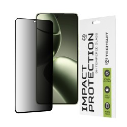 Techsuit 111D Privacy Full Glue Tempered Glass για Xiaomi 14T / 14T Pro - Μαύρο