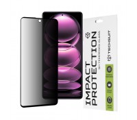 Techsuit 111D Privacy Full Cover Full Glue Tempered Glass για Xiaomi Redmi Note 12 Pro 5G / 12 Pro+ / Poco X5 Pro - Μαύρο