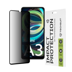 Techsuit Full Glue Privacy Tempered Glass Μαύρο για Xiaomi Redmi A3