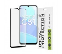 Techsuit Full Glue Tempered Glass για Realme C51 / Note 50 - Μαύρο