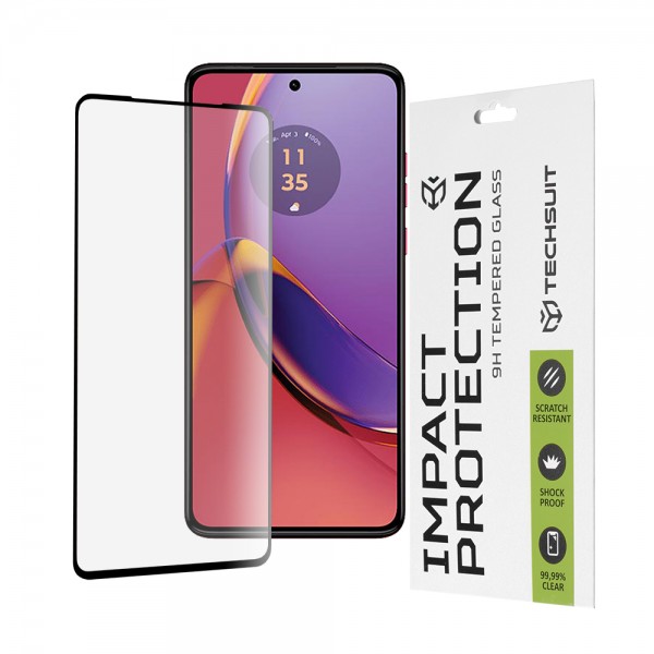 Techsuit - 111D Full Cover, Full Glue Glass - Motorola Moto G84 - Black Techsuit - 111D Full Cover, Full Glue Glass - Motorola Moto G84 - Black