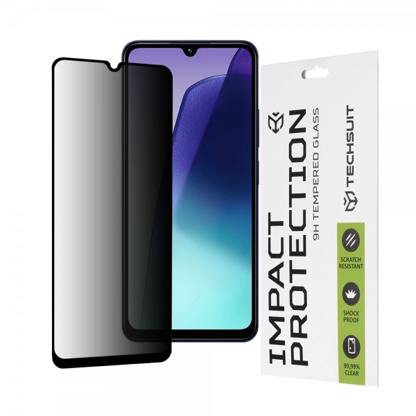 Techsuit  Privacy Tempered Glass Μαύρο για το Xiaomi Redmi 14C / POCO C75