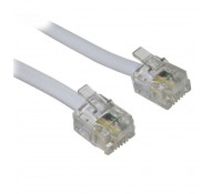 POWERTECH Καλώδιο Τηλεφώνου RJ11 6P4C, 3m, White|CAB-T003