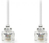 NEDIS TCGP90200WT100| Tηλεφωνικό καλώδιο RJ11 αρσ. - RJ11 αρσ. 10.0 μ., λευκό