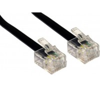 POWERTECH Καλώδιο Τηλεφώνου RJ11 6P4C CAB-T012, μαύρο, 20m