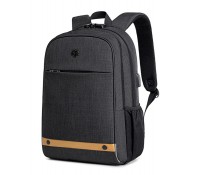Golden Wolf GB00375 Αδιάβροχη Τσάντα Πλάτης για Laptop 15.6" με USB, Μαύρη