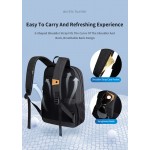 Golden Wolf GB00375 Αδιάβροχη Τσάντα Πλάτης για Laptop 15.6" με USB, Μαύρη