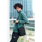 GOLDEN WOLF Τσάντα Ώμου GKB00732 με Θήκη Tablet 3L Μαύρη