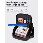 GOLDEN WOLF Τσάντα Ώμου GKB00732 με Θήκη Tablet 3L Μαύρη