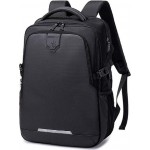 GOLDEN WOLF τσάντα πλάτης GB00444-BK, με θήκη laptop 15.6", μαύρη