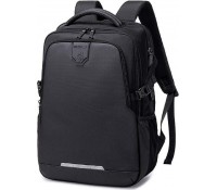 GOLDEN WOLF τσάντα πλάτης GB00444-BK, με θήκη laptop 15.6", μαύρη