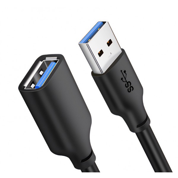 CABLETIME Καλώδιο USB 3.0 A Male σε A Female C160 2m Μαύρο