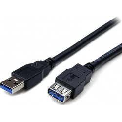 POWERTECH καλώδιο USB 3.0 σε USB female CAB-U123, copper, 1.5m, μαύρο