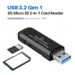 POWERTECH card reader PT-1112 για SD & micro SD, USB 3.2, 5Gbps, μαύρο POWERTECH card reader PT-1112 για SD & micro SD, USB 3.2, 5Gbps, μαύρο
